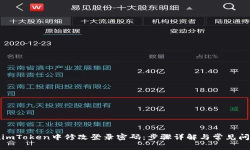 如何在imToken中修改登录密码：步骤详解与常见问题解答